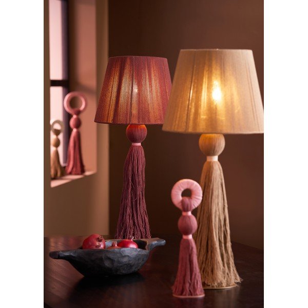 Stolová lampa v tehlovej farbe s textilným tienidlom (výška  58 cm) Espino – Light & Living-image-1