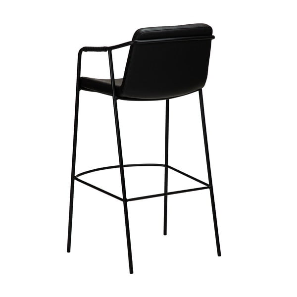 Čierna barová stolička z imitácie kože DAN-FORM Denmark Boto, výška 105 cm-image-3