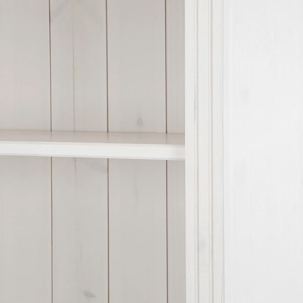 Biela knižnica z borovicového dreva 74x223x37 cm Anita – Støraa-image-3