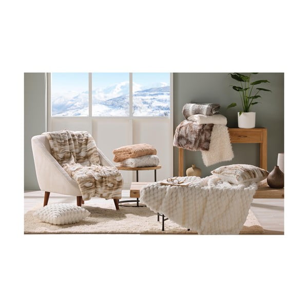 Biela deka z umelej kožušiny 125x150 cm Mouton – douceur d'intérieur-image-3