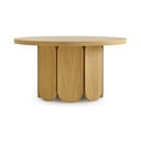 Okrúhly konferenčný stolík s doskou v dubovom dekore v prírodnej farbe 78x78 cm Soft - Woodman