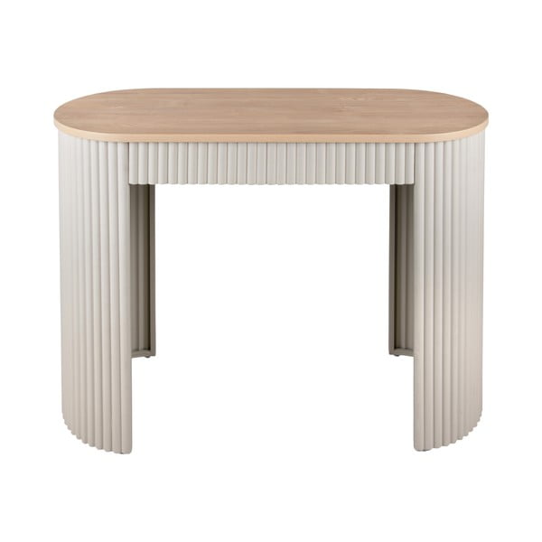 Béžový kovový konzolový stolík 40x100 cm Estriado  – Leitmotiv