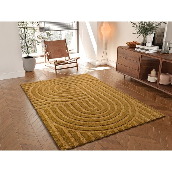 Koberec v horčicovej farbe 120x170 cm Snowy – Universal-image-1
