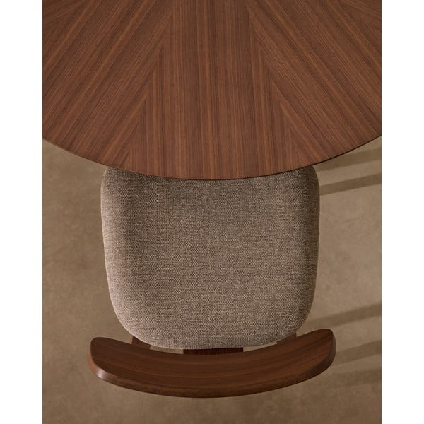 Okrúhly jedálenský stôl s doskou v dekore orechového dreva ø 120 cm Naanim – Kave Home-image-1