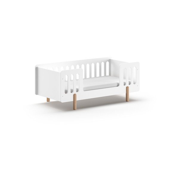 Biela postieľka z borovicového dreva 70x140 cm SMILE – Vipack-image-2