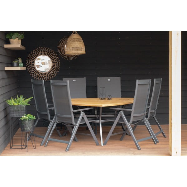 Tmavosivá kovová záhradná stolička Aruba – Hartman-image-4