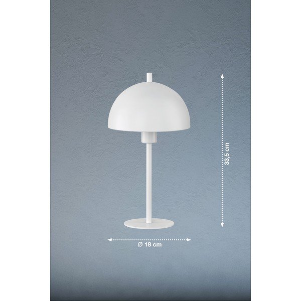 Biela stolová lampa s kovovým tienidlom (výška 33,5 cm) Kia – Fischer & Honsel-image-3