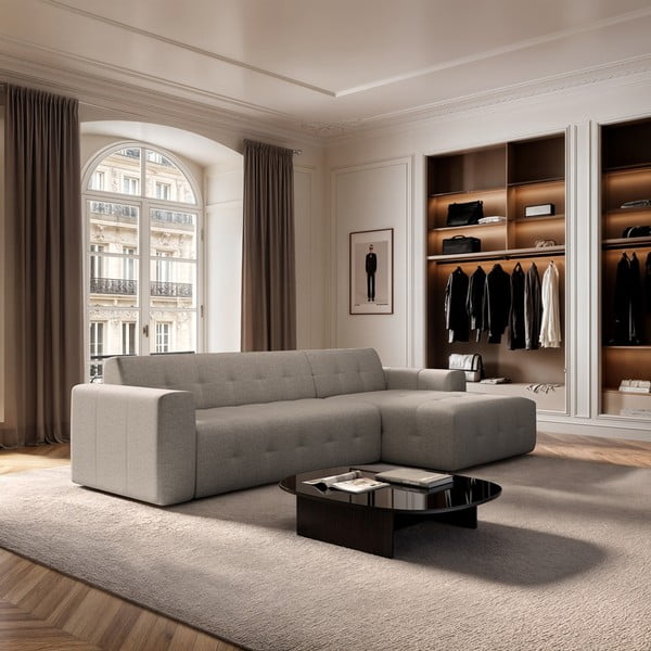 Svetlohnedá rohová pohovka (pravý roh/s leňoškou) Tuil – Rodier-image-1