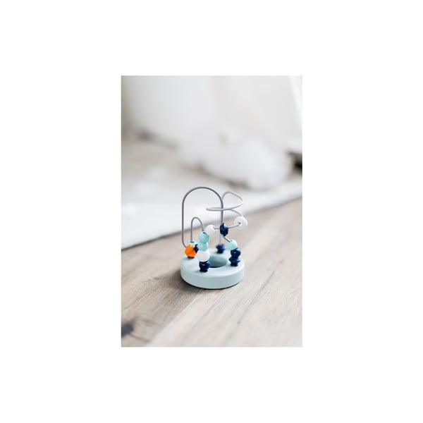 Motorický labyrint s drevenými korálkami Kindsgut Mandarine-image-4