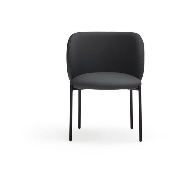 Čierne čalúnené jedálenské kreslá v súprave 2 ks Mogi – Teulat-image-1