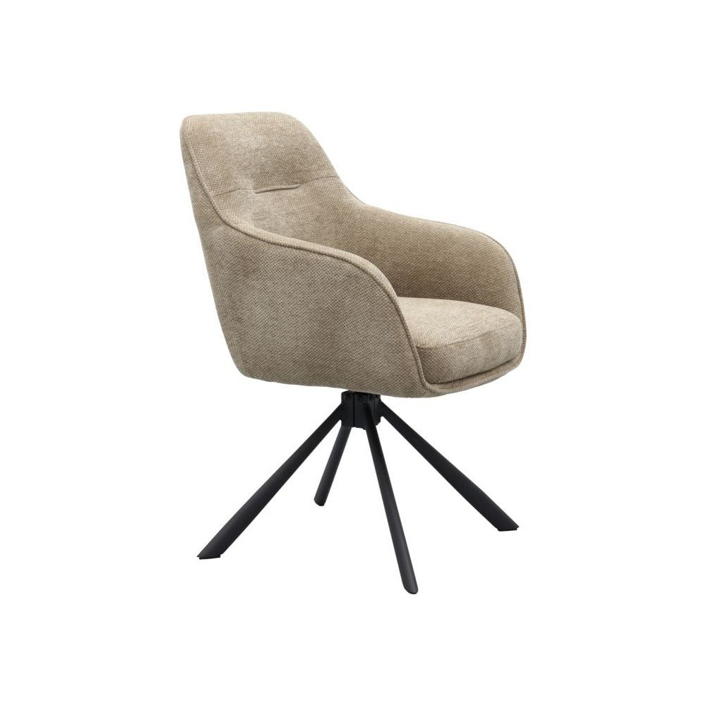E-shop Taupe čalúnené jedálenské kreslo s podrúčkami Avola – Unique Furniture