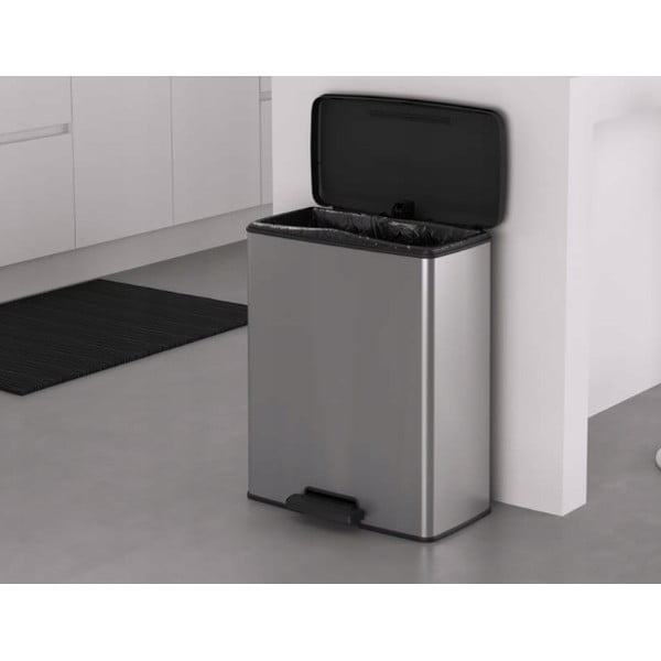 Pedálový plastový odpadkový kôš 65 l Rectangular - Curver-image-1