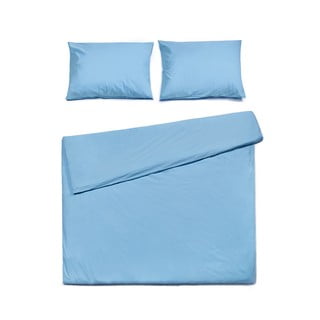 Blankytné modré bavlnené obliečky na dvojlôžko Bonami Selection, 200 x 200 cm