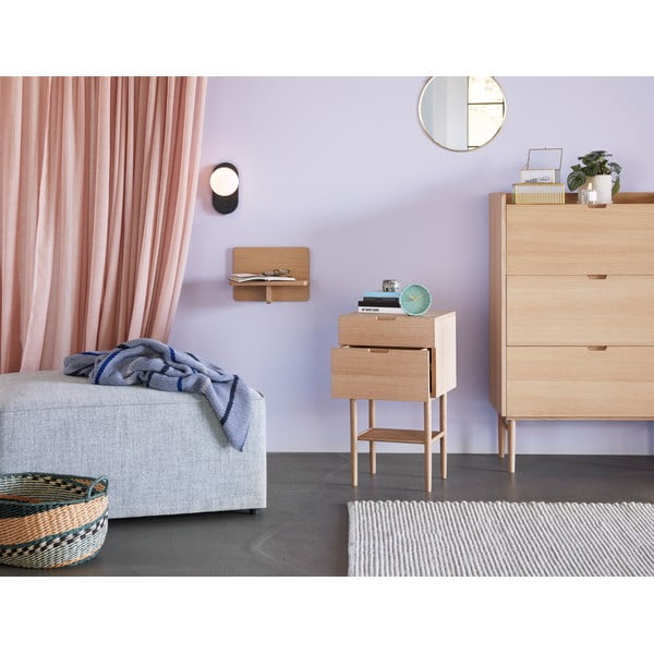 Polica v dekore duba v prírodnej farbe 35 cm Less – Hübsch-image-1