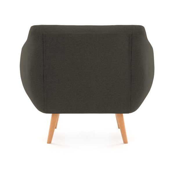 Tmavosivé kreslo s prírodnými nohami Vivonita Kennet-image-4