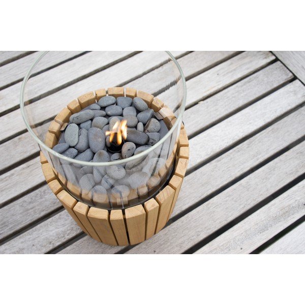 Plynová lampa z tíkového dreva Cosi Scoop Timber, výška 30 cm-image-3