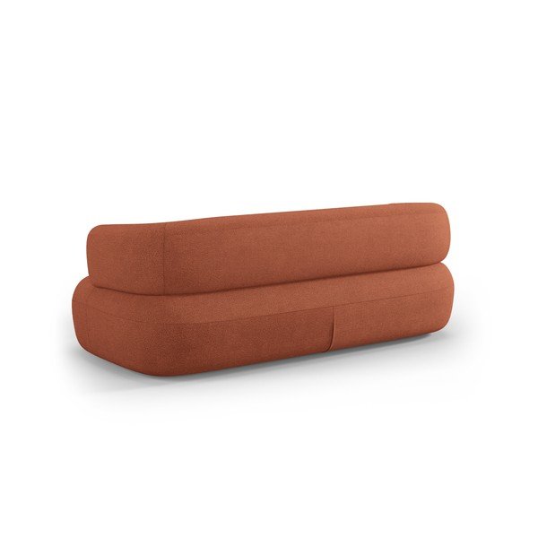 Pohovka z textílie buklé v terakotovej farbe 178 cm Jenny – Micadoni -image-3