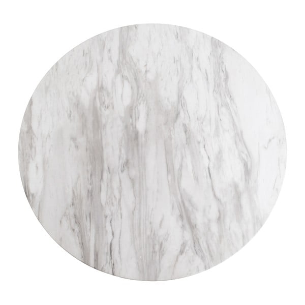 Okrúhly jedálenský stôl s doskou v dekore mramoru ø 110 cm Bolzano – House Nordic-image-2