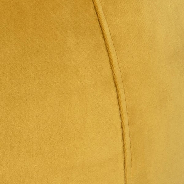 Žltý zamatový puf Actona Mie, ⌀ 60 cm-image-1