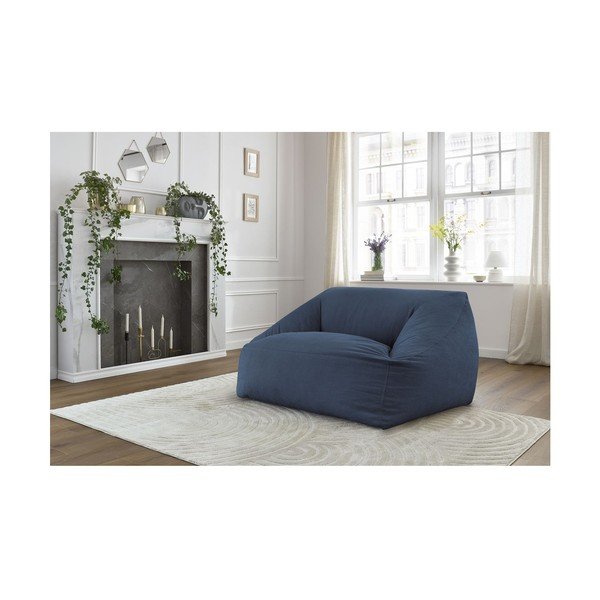 Tmavomodrý menčestrový sedací vak Lilibet – Bobochic Paris-image-1