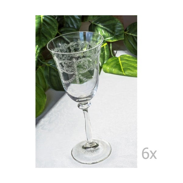 Sada 6 sklenených pohárov Floros, 250 ml