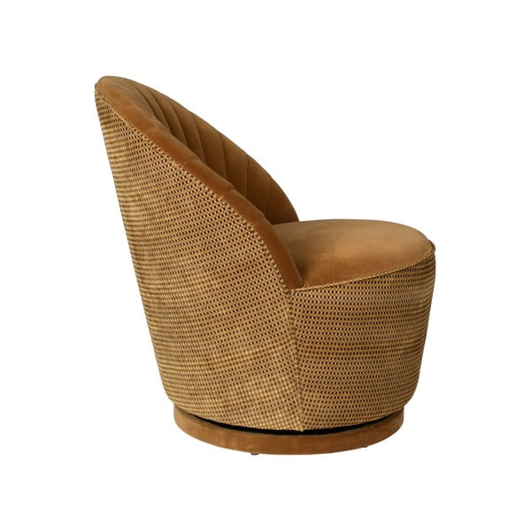 Hnedé zamatové kreslo Dutchbone Madison-image-3