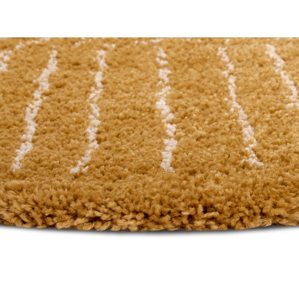 Okrovožltý okrúhly koberec ø 120 cm Dion – Hanse Home-image-3