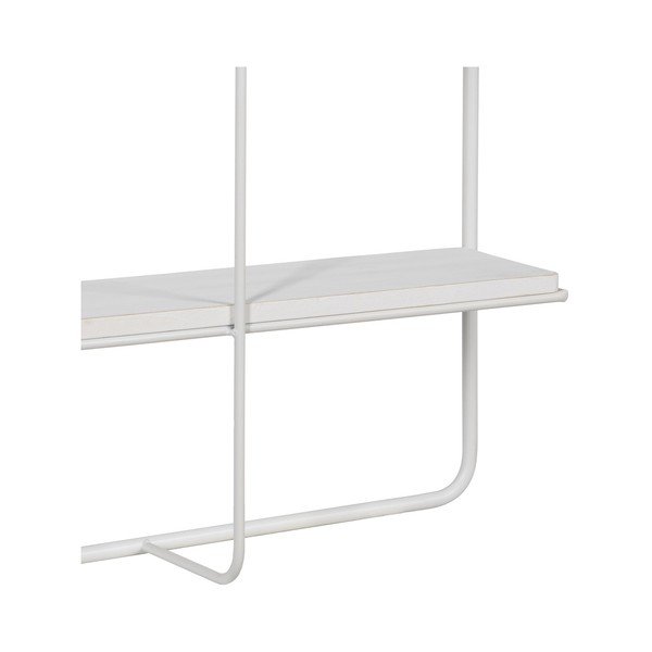 Biela poschodová kovová polica 51 cm – Ixia-image-4