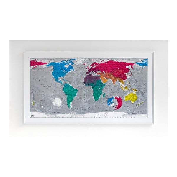 Mapa sveta v priehľadnom puzdre The Future Mapping Company Colourful World, 130 × 72 cm