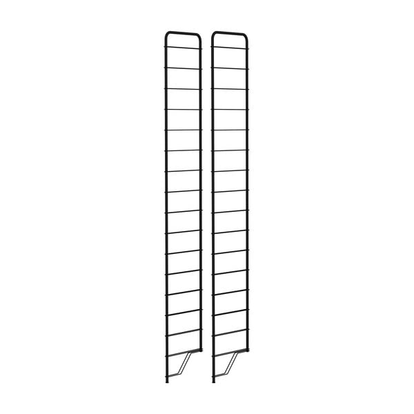 Čierne kovové konzoly 2 ks 34x204 cm Dakota - Tenzo