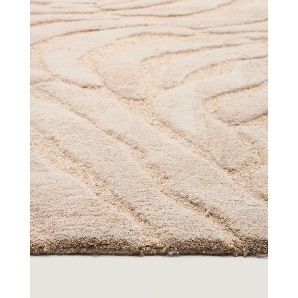 Béžový ručne tkaný koberec s prímesou vlny 200x300 cm Tribet – Kave Home-image-3