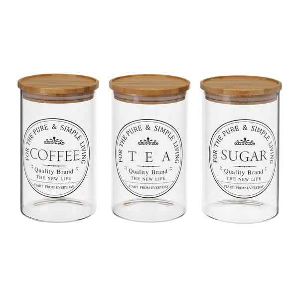 Sklenené dózy v súprave 3 ks – Casa Selección