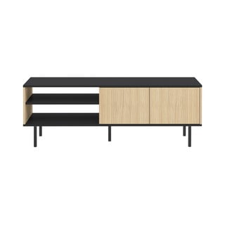 Čierny TV stolík v dekore duba 140x51 cm Lord - TemaHome 