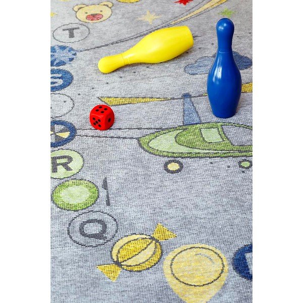 Sivý obojstranný detský koberec Narma Tähemaa, 160 x 230 cm-image-3