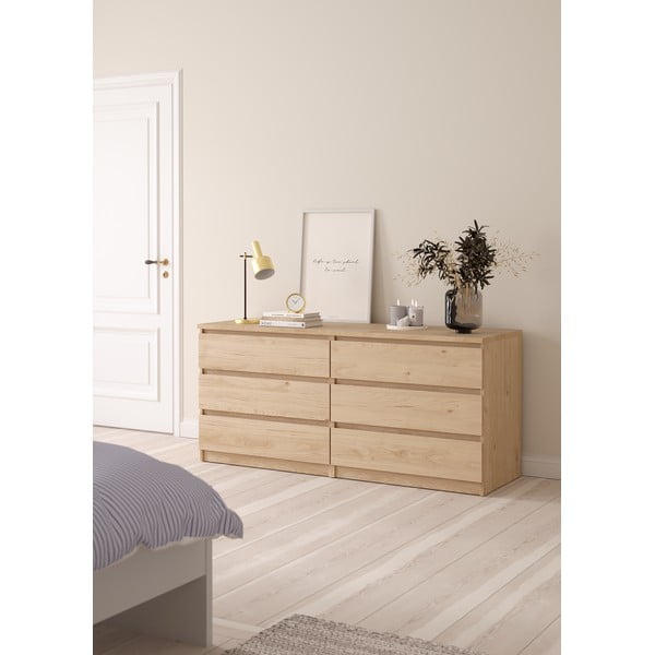 Komoda v dekore duba v prírodnej farbe 154x70x50 cm Naia – Tvilum-image-1