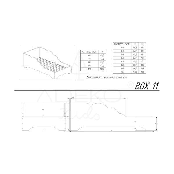 Detská posteľ z borovicového dreva 80x200 cm Box 11 - Adeko-image-3