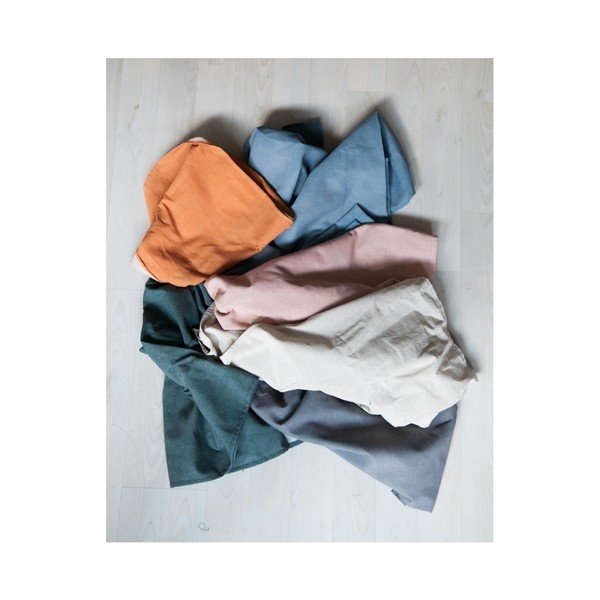 Svetloružový vankúš s prímesou ľanu Surdic Square, 37 x 37 cm-image-4