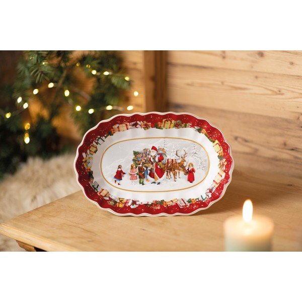 Porcelánový servírovací tanier s vianočným motívom Villeroy & Boch, 30 x 19,8 cm-image-1