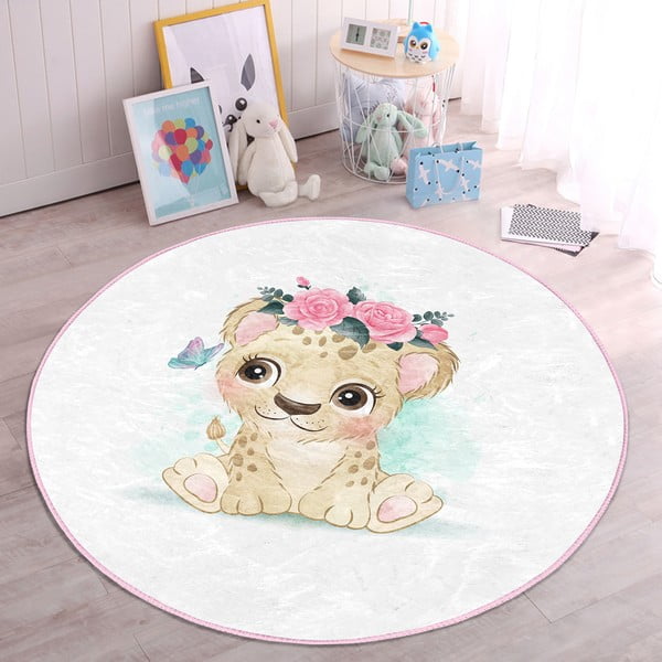 Biely detský koberec ø 100 cm Comfort – Mila Home-image-2