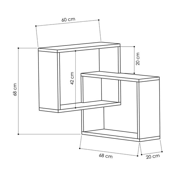 Biela rohová nástenná polica Homitis Ring-image-2
