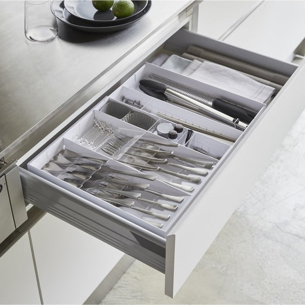 Biely plastový príborník do zásuvky 47.5 x 35 cm - YAMAZAKI-image-1