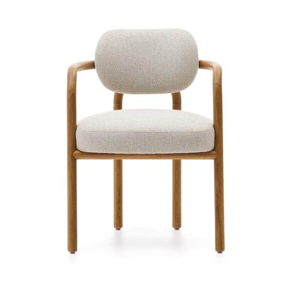 Hnedo-krémová jedálenská stolička Melqui – Kave Home-image-2