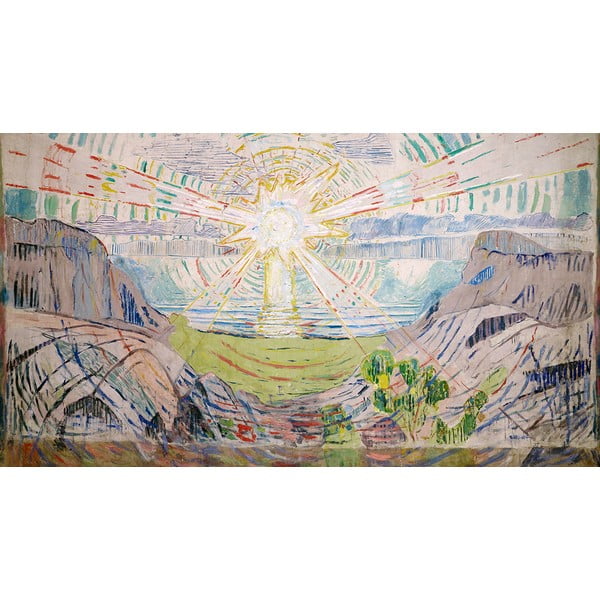 Reprodukcia obrazu Edvard Munch - The Sun, 70 x 40 cm