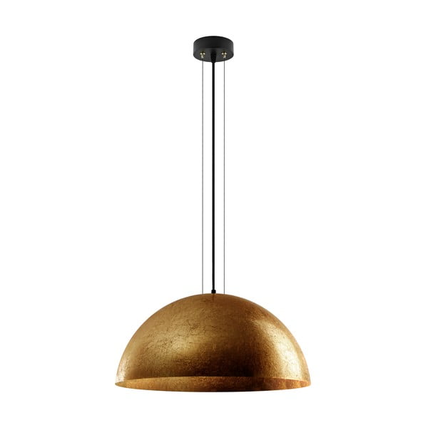 Závesná lampa v zlatej farbe Bulb Attack Cuatro, priemer 60 cm