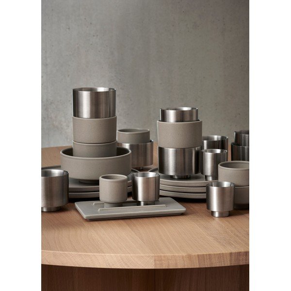 Šálky v súprave 2 ks na espresso/dvojstenné z nehrdzavejúcej ocele v striebornej farbe Makoto Steel – Blomus-image-4