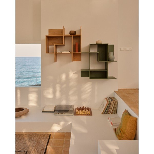 Modulárny policový systém v dekore duba v prírodnej farbe 80x80x25 cm Ina – Kave Home-image-3