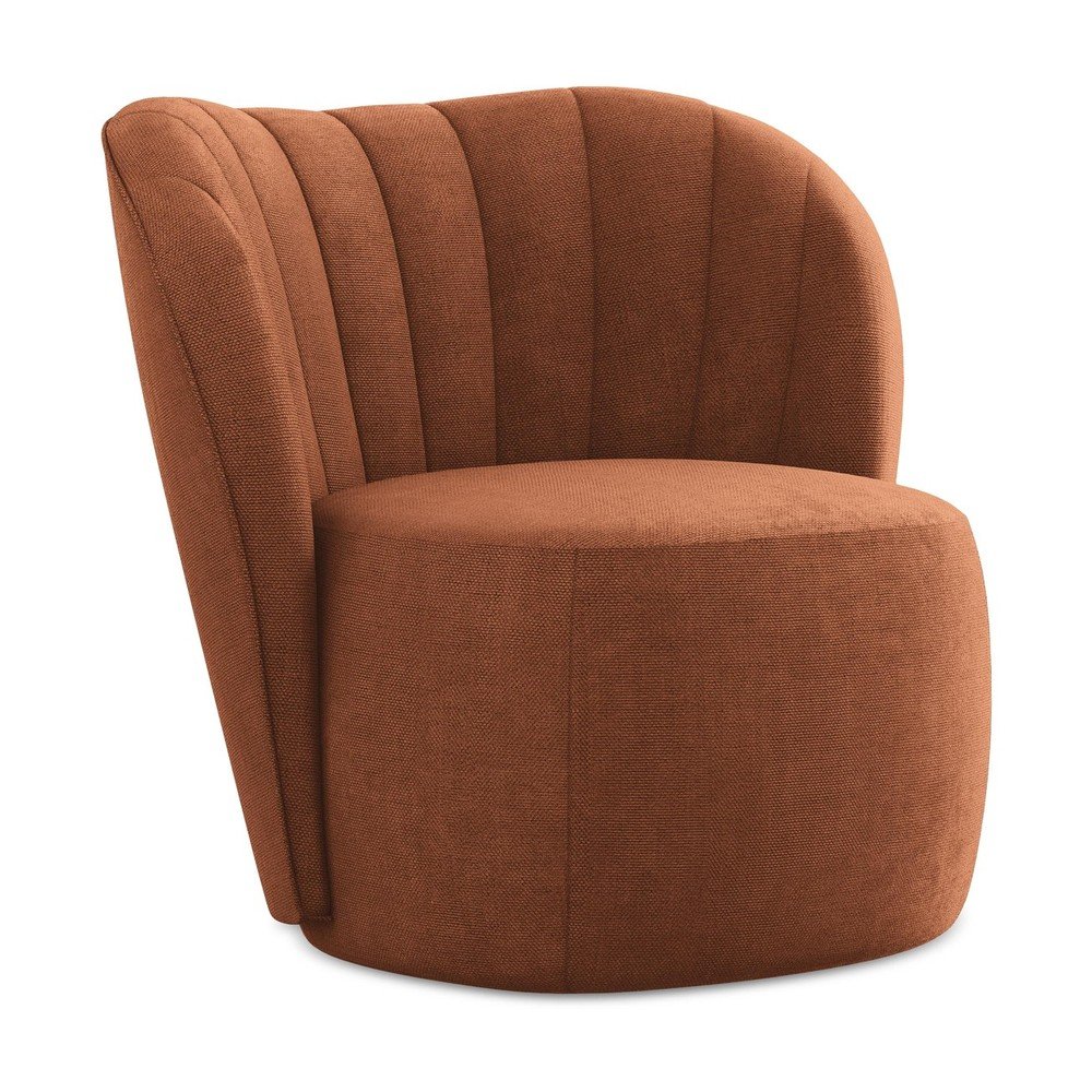 Ženilkové kreslo v terakotovej farbe Keloa – Makamii