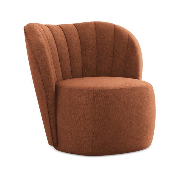 Ženilkové kreslo v terakotovej farbe Keloa – Makamii