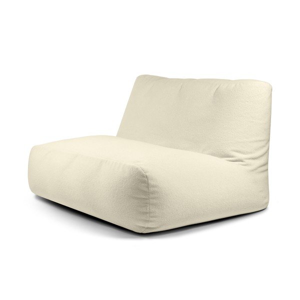 Krémový sedací vak z textílie buklé Sofa Tube – SLOWDOWN