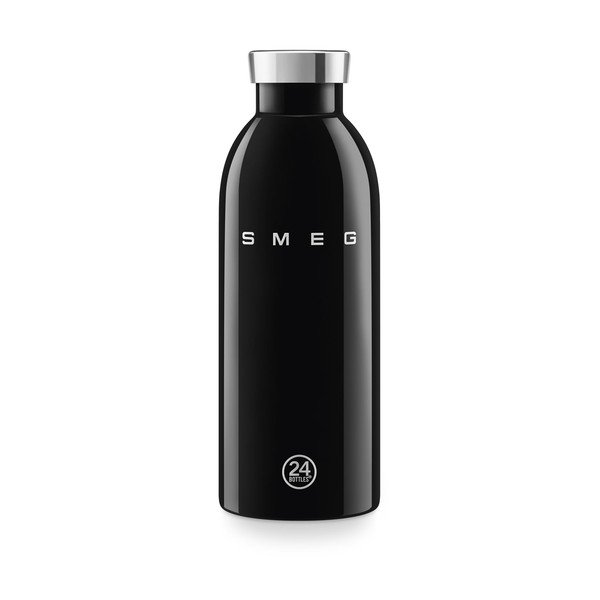Čierna termofľaša z nehrdzavejúcej ocele 500 ml 24BOTTLES – SMEG